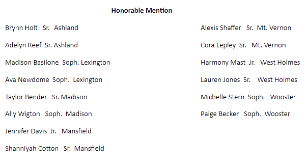 2020 Girls All OCC Volleyball